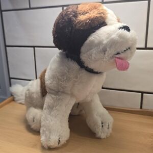 Vintage Plush Saint St Bernard Puppy Dog‎ Stuffed Animal Toy Ford Promotion 10"